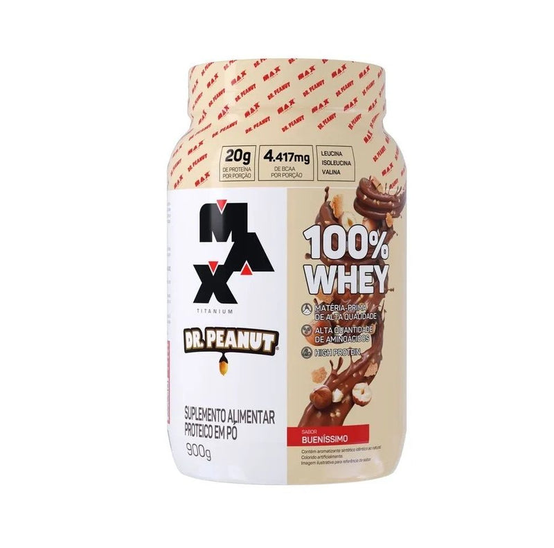 100% Whey (900g) - Max Titanium x Dr. Peanut