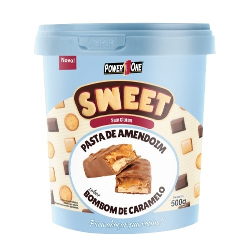 Pasta de Amendoim Sweet (500g) - Bombom de Caramelo - Power One