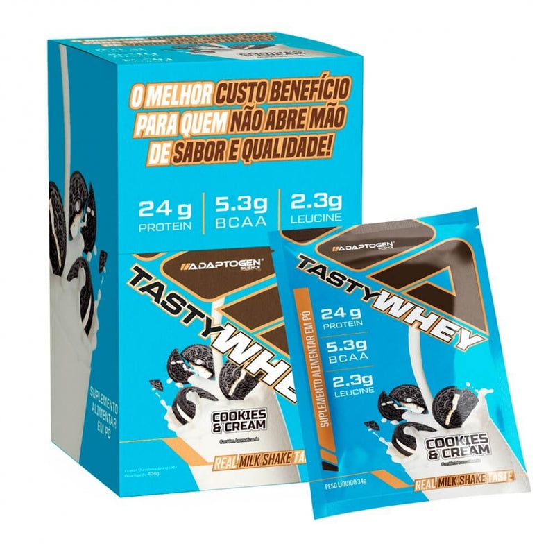 Tasty Whey Display Sachê (12 unid. 34g) - Adaptogen