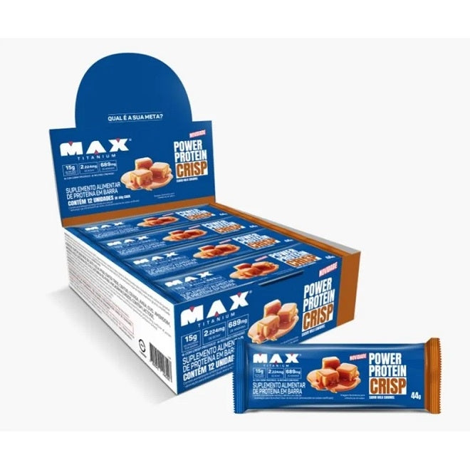 Power Protein Crisp Caixa (12 unid. 44g) - Max Titanium