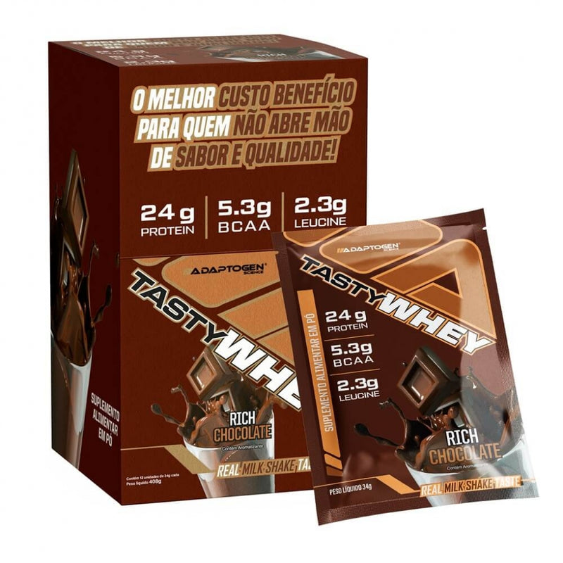 Tasty Whey Display Sachê (12 unid. 34g) - Adaptogen